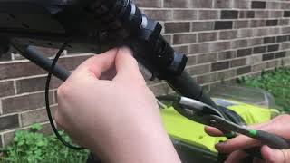 How to fix the handle latch on a Ryobi electric mower (cotter pin to the rescue!)