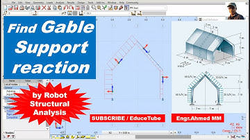 Find Gable arch support reactions  by Autodesk Robot structural analysis Professional