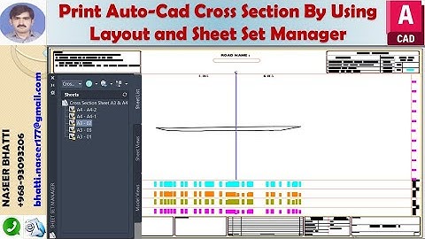Print Auto Cad Cross Section By Using Layout and Sheet Set Manager