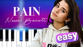 Nessa Barrett - Pain 100% EASY PIANO TUTORIAL