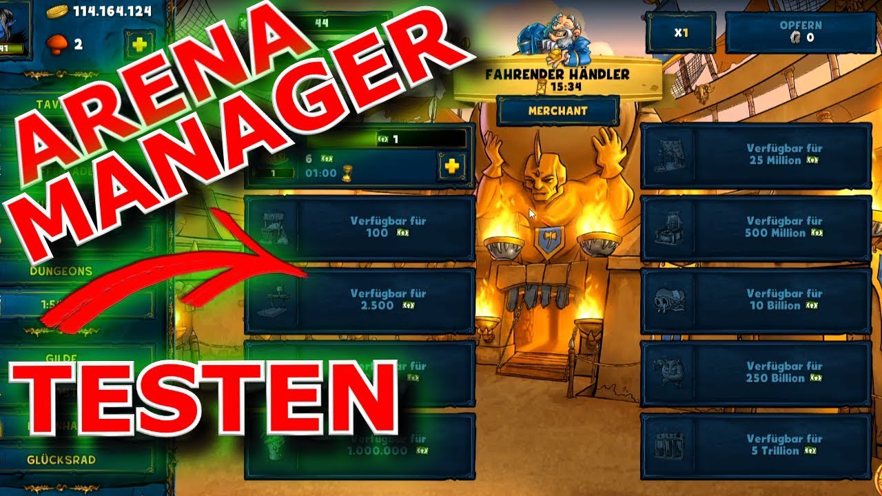 Runes vorgestellt Shakes & Fidget - Arena Manager ERSTER EINBLICK auf S1 #263 SFGame