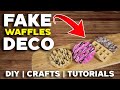 Salt dough WAFFLES with icing | Fake food home decoration recipe