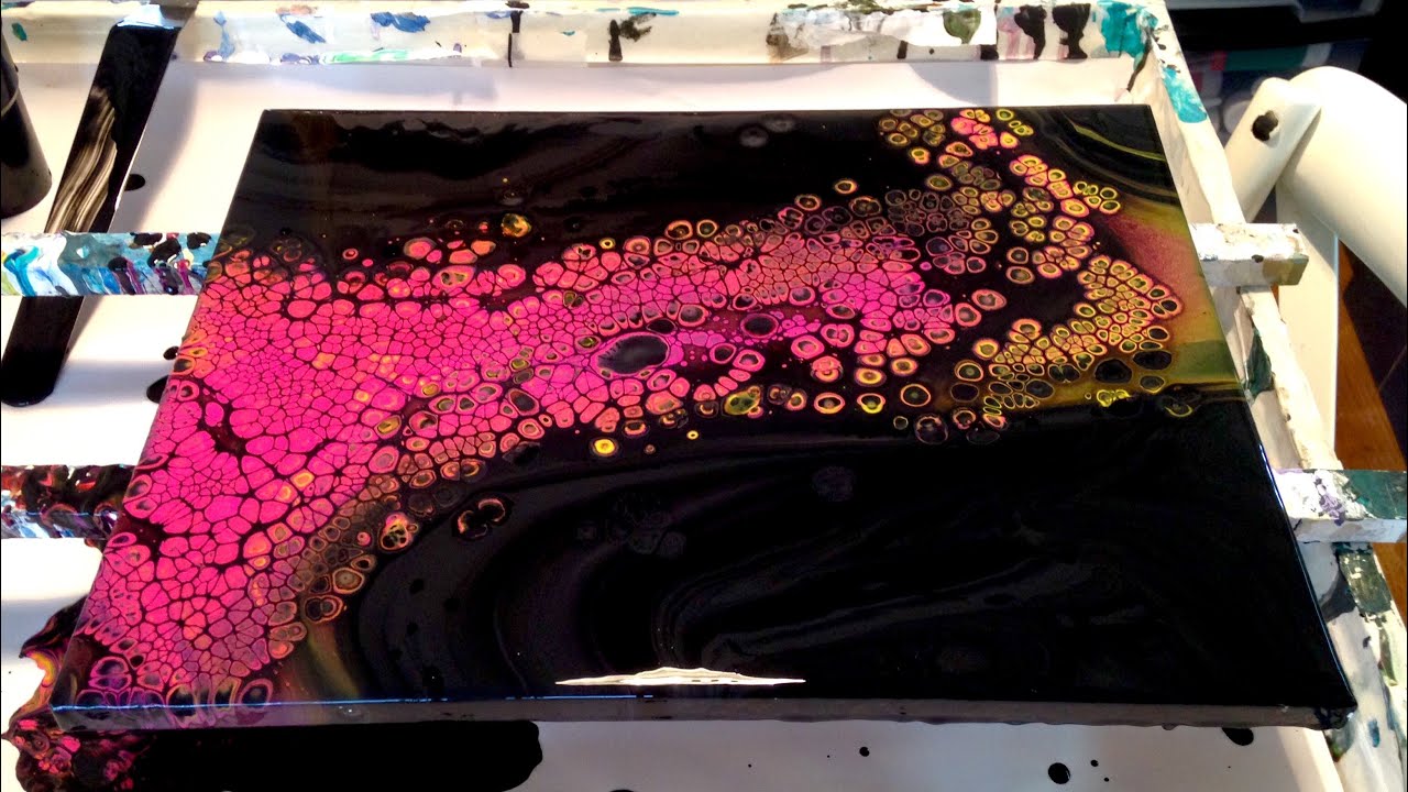 #48 Nebula Galaxy painting. Acrylic Pouring fluid art technique - YouTube