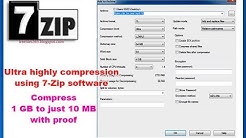 Compress 1GB file to 10 MB using 7 zip with recommended settings - highly compression with proof - Durasi: 4.38. 