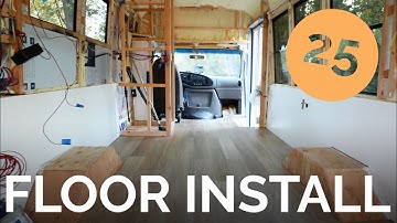 Installing Vinyl Floor in a School Bus - Bus Build Episode 25
