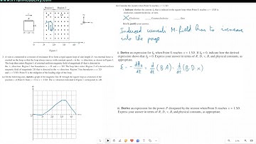 AP Physics  C: E& M Algebra Based 2024 FRQ Video Solution set 2 Q3b