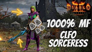 1000% Magic Find Sorceress - Target Farming SOJ - 100 NM Andy Runs - Diablo 2 Resurrected