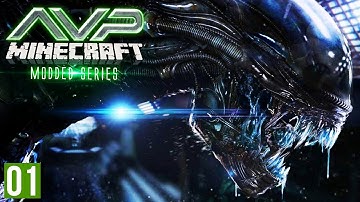 XENOMORPH IN THE CAVES | Minecraft AVP (Alien VS Predator Part 1)
