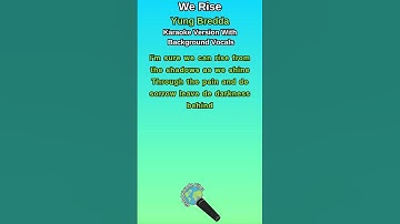 Thumbnail of Full Karaoke Video Linked ⬆️ Above: We Rise By Yung Bredda (Karaoke Version With Backing Vocals)