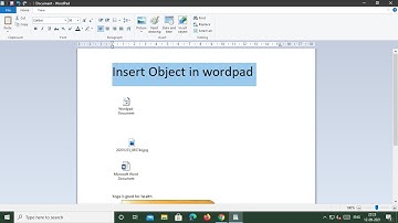 Insert Object in Wordpad