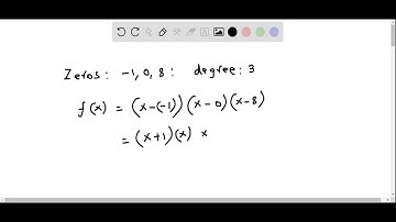 Precalculus Form polynomial in degree 3 with zeros given