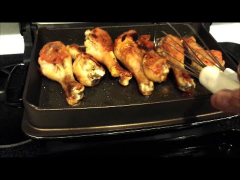 Baked Chicken Drumsticks in George Foreman Using Deep Dish Baking Pan