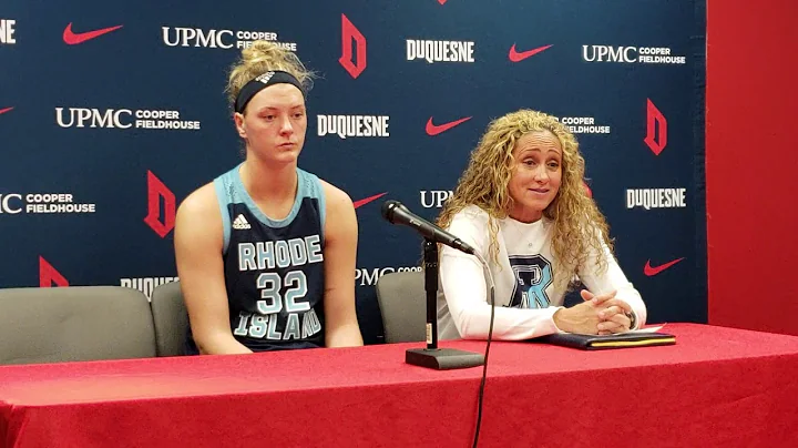 Rhode Island WBB Coach Tammi Reiss, C Nicole Jorge...