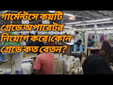 গার্মেন্টসে কোন অপারেটরের কত বেতন। How Much Salary Is The Operators In The Garments.