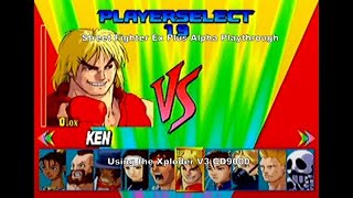 Street Fighter Ex Plus Alpha Ken Playthrough using the Xploder V3 CD9000 for Ps1 :D #Playstation