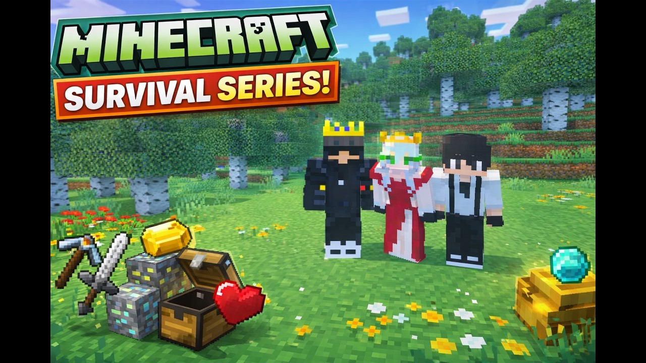 DAY 1 LIVE 😱 Minecraft Survival With Friends 🔥 #minecraft #shorts - YouTube