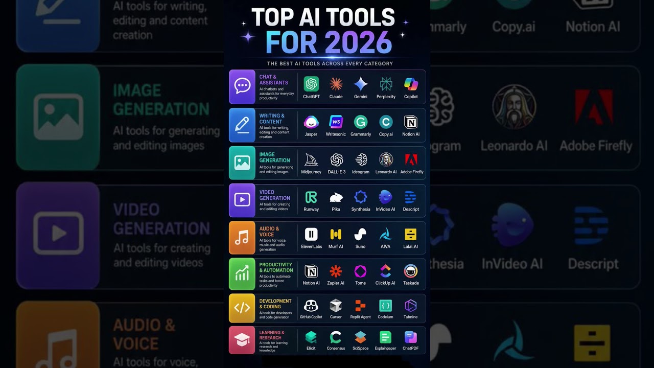 Top AI Tools for 2026!   #aishorts #aitools
