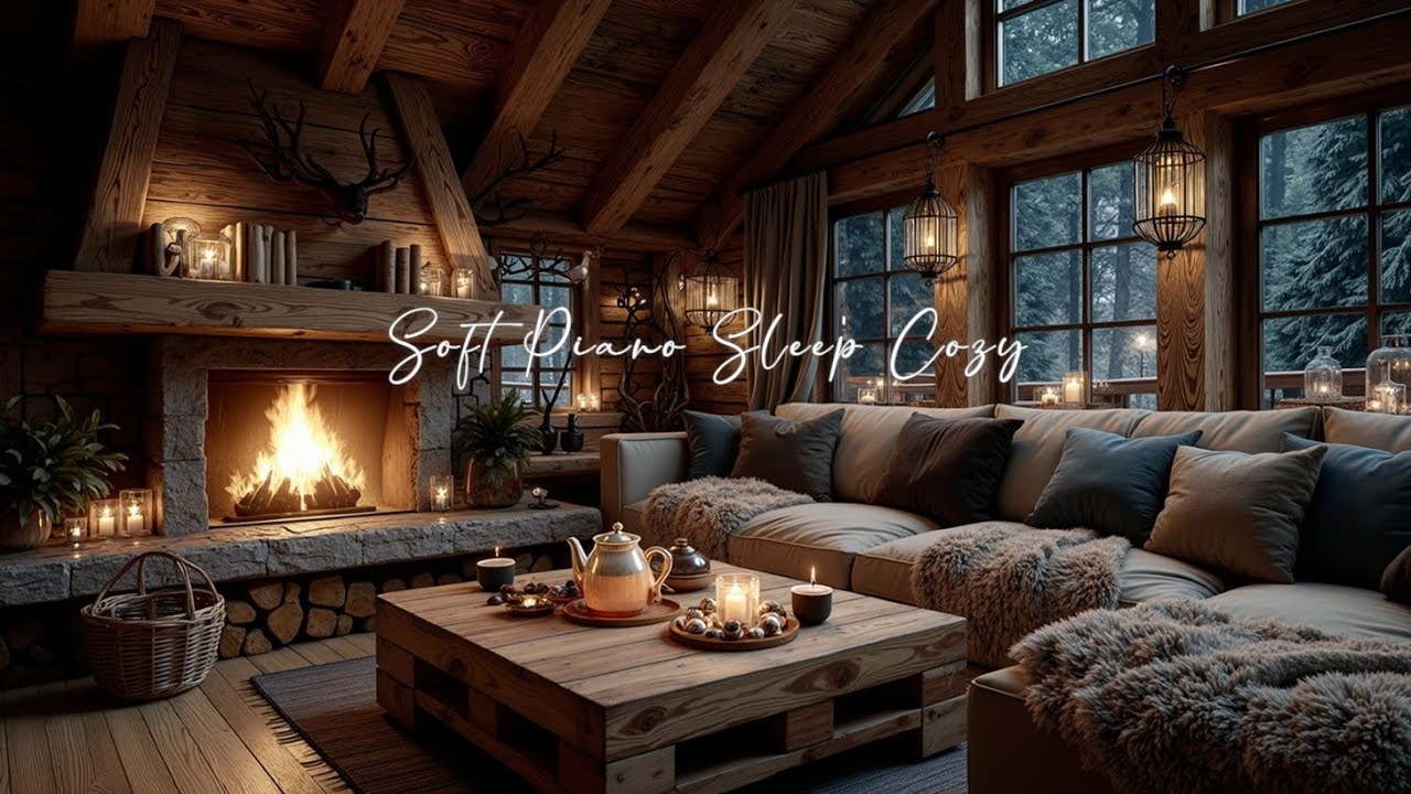 Cozy Winter Piano Music ️ Relaxing & Peaceful Christmas Piano for Sleep ...