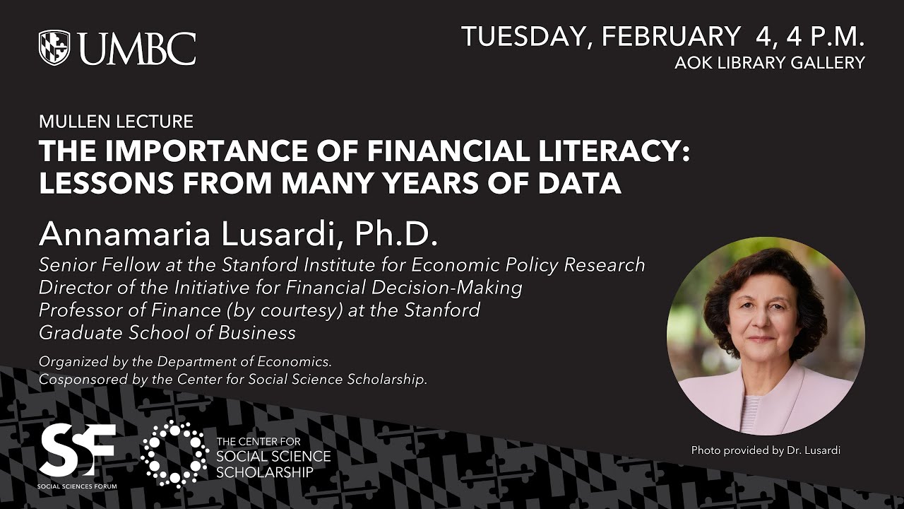 Spring 2025 Mullen Lecture with Dr. Annamaria Lusardi of Stanford University