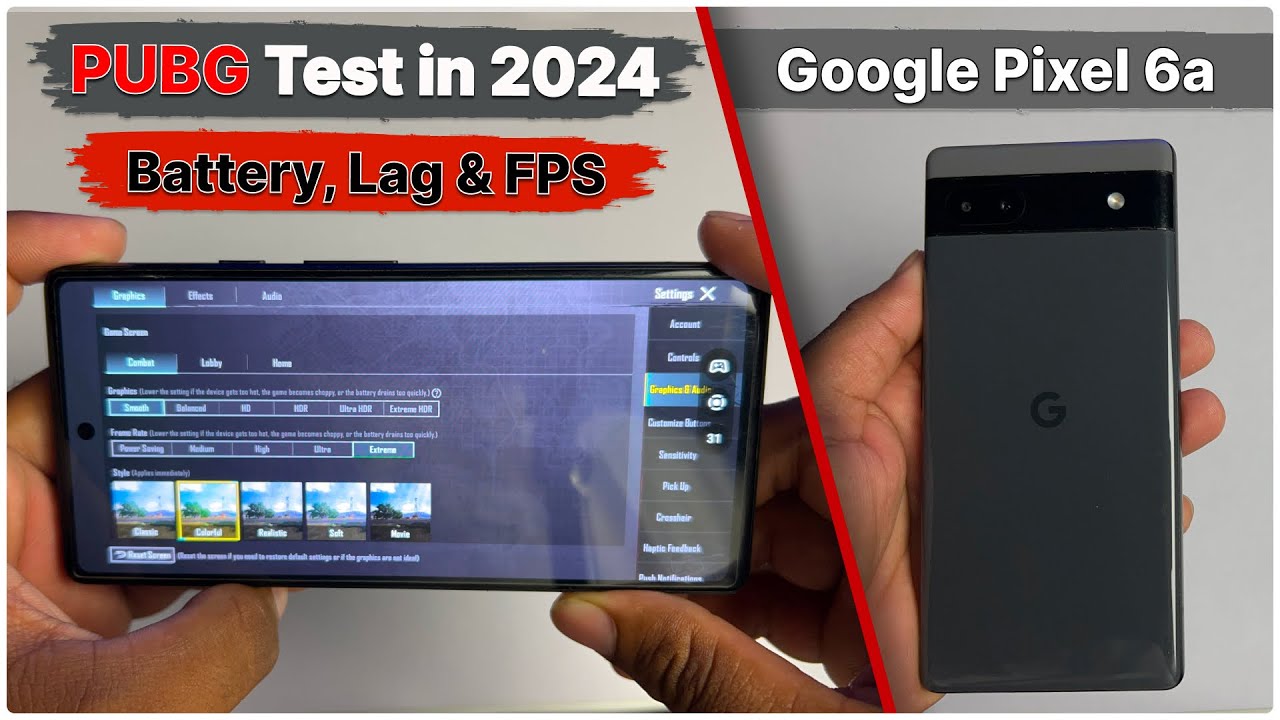 Google Pixel 6a PUBG Test After Update Android 15🔥- Laag,FPS,Heating ...