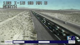 Drivers react to temporary lane addition at California-Nevada state line on weekends