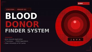 Blood Donor Finder System - Java Project Demonstration #java #ousl #project  screenshot 5