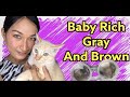 Baby Rich Gray and Brown contact lens focused on Dark Brown Eye | Bbbeautycontact