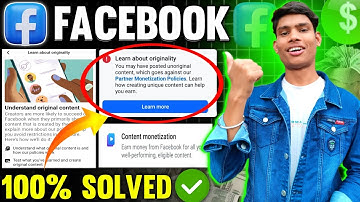 Learn About Original Content Facebook | Understand Orginal Content |Facebook Monetization New Update