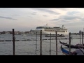 Vision of the Seas, MSC Sinfonia and MSC Magnifica leave Venice.