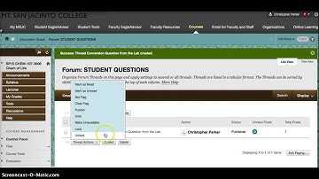 How to create a discussion board thread on Blackboard