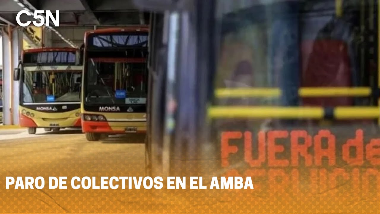 PARO de COLECTIVOS en el AMBA - YouTube