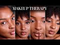 MAKEUP THERAPY | UNFILTERED, ACNE, TEXTURED SKIN, RAW, NO TALKING, RELAXING, VIBES ! | KENSTHETIC