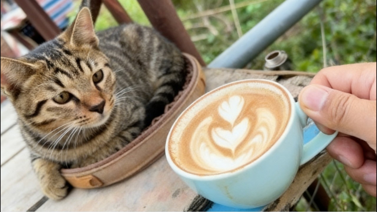 農村現炒柴火咖啡，新鮮現烘拿鐵☕️ 喝杯現烘拿鐵咖啡 #咖啡 #中式