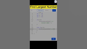 Find Largest Number among Three Numbers in Java | Largest number in java | #java  #coding #shorts
