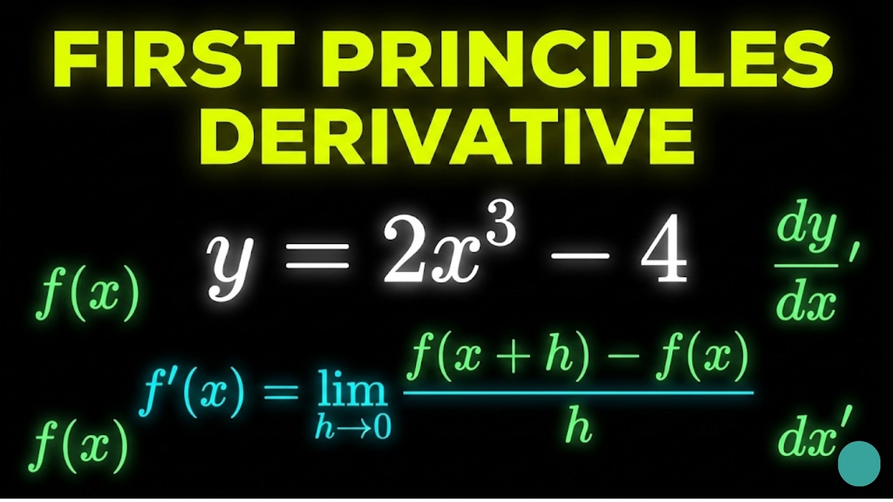 How to Differentiate from First Principles Step-by-Step - YouTube