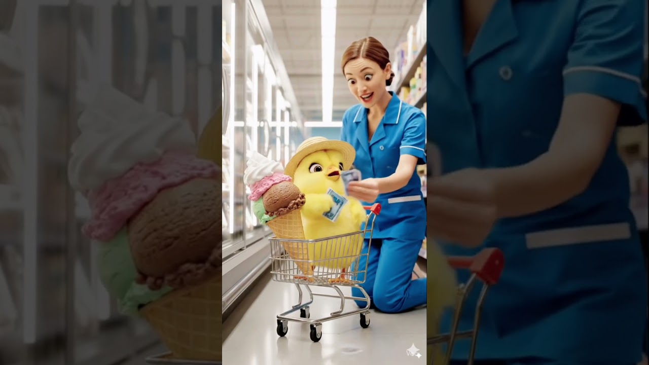 Tiny Chick's Hilarious Ice Cream Adventure! 🍦 | Funny Pet 