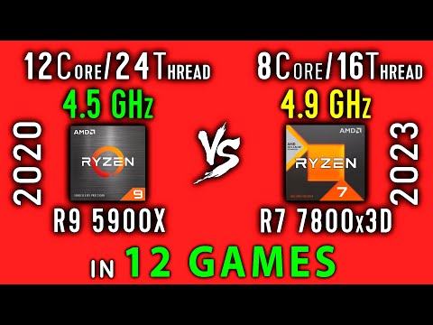 Ryzen 9 5900x vs Ryzen 7 7800x3D Test in 13 Games or R9