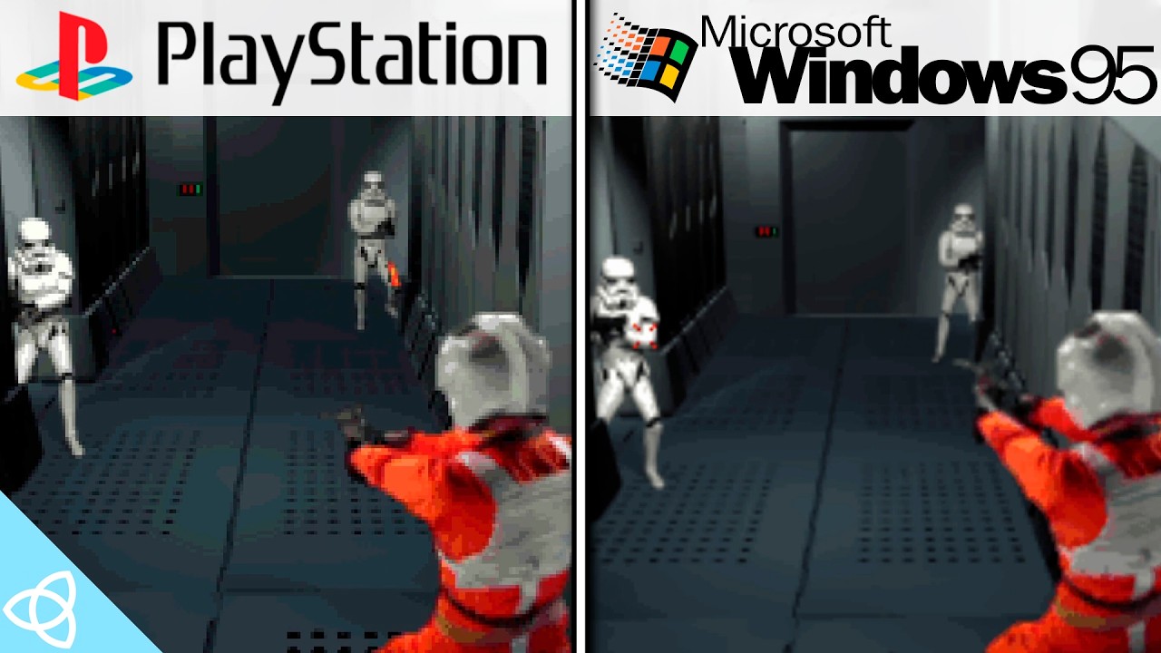Star Wars Rebel Assault II: The Hidden Empire - PC vs. PS1 | Side