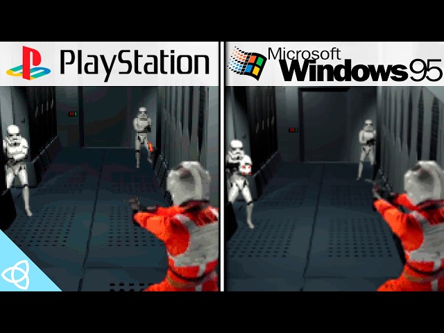 Star Wars Rebel Assault II: The Hidden Empire - PC vs. PS1 | Side