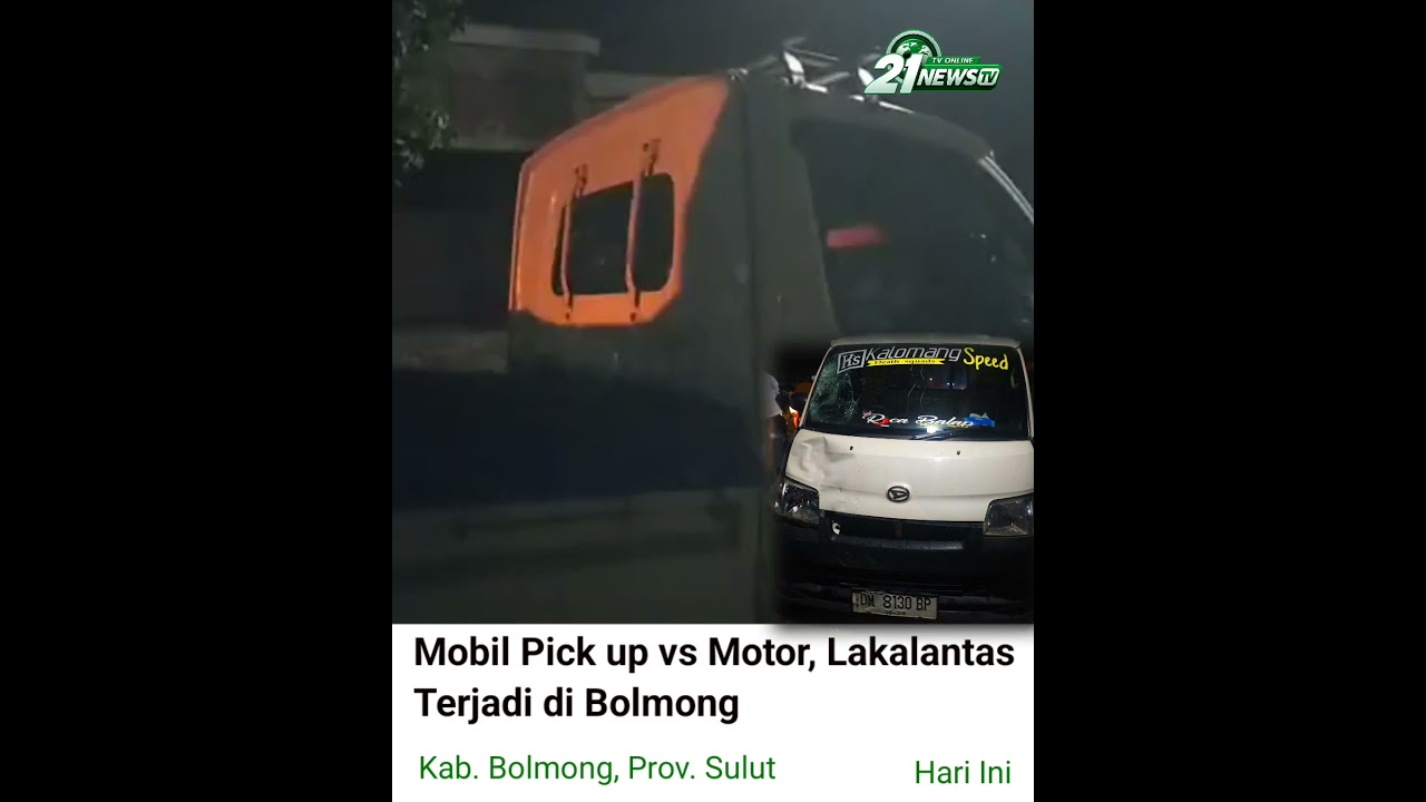 Mobil Pick up vs Motor, LakalantasTerjadi di Bolmong