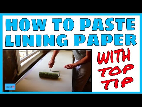 How to paste lining paper.  Pasting lining paper.