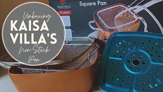COPPER SQUARE NONSTICK DEEP FRYING PAN FROM KAISA VILLA (Unboxing) | Anthon's Kitchen