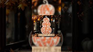Halloween Pumpkin Decoration Fall Display Autumn Leaf Welcome Sign Farmhouse Decor Rustic Style H...