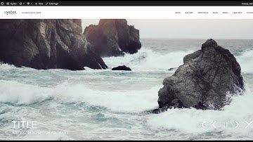 How to Create Fullscreen Photo Slider - Oyster Creative Photo WordPress Theme -