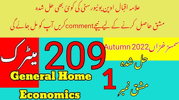 AIOU Code 209 Solved Assignment No.1 Autumn 2022