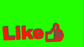 like button green screen | green screen like button | like button