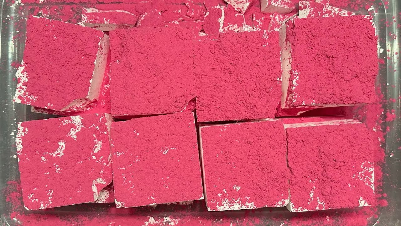 16 Gym Chalk Blocks Topped with Holi Powder - YouTube