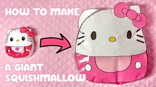 🎀paper diy🎀HOW TO MAKE a *GIANT* paper squishmallow | ASMR tutorial | neon sign unboxing | applefrog