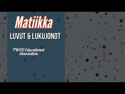 Video: Luonnollisen Luvun Ja Numeron Syöttäminen Näppäimistöltä