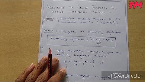 Strength Of Materials-2 - Double Integration Method (In Hindi).